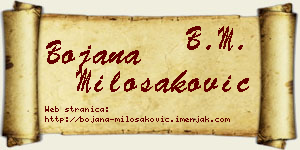 Bojana Milošaković vizit kartica